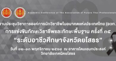 งานประชุมวิชาการองค์การนักวิชาชีพในอนาคตแห่งประเทศไทย การแข่งขันทักษะวิชาชีพ ทักษะพื้นฐาน ประจำปีการศึกษา 2568